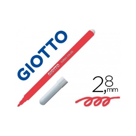 Marcador Feltro Giotto Turbo Color Vermelho Cx12un
