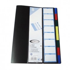 Pasta Classificador A4 com Elastico e 8 Separadores Sortidos