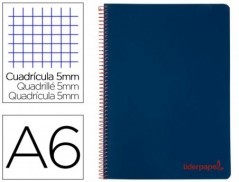 CUADERNO ESPIRAL LIDERPAPEL A6 MICRO WONDER TAPA PLASTICO 12