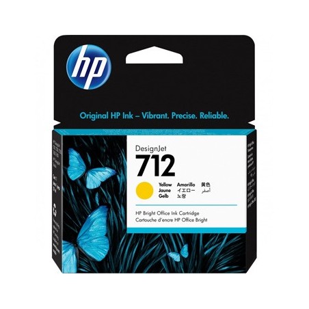 Tinteiro HP 712 Amarelo 3ED69A 29ml