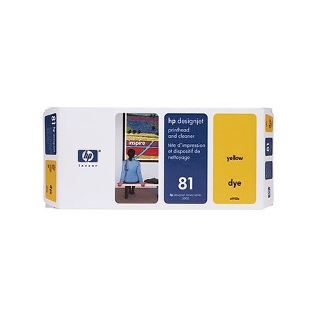 Cabeça Impressão + Kit Limpeza HP 81 Amarelo C4953A 13ml