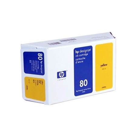 Tinteiro HP 80 Amarelo C4848A 350ml 4400 Pág.