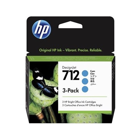 Pack Tinteiros HP 712 Azul 3ED77A 29ml