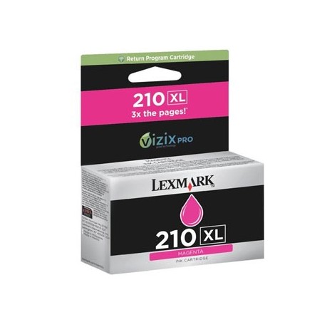 Tinteiro LEXMARK Retorno 210XL Magenta 14L0176E 1600 Pág.