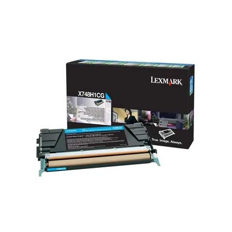 Toner LEXMARK Retorno X748 Azul X748H1CG 10000 Pág.