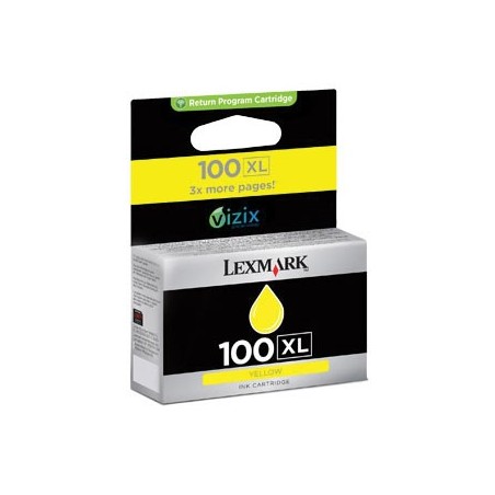 Tinteiro LEXMARK 100XL Amarelo 14N1071E 600 Pág.