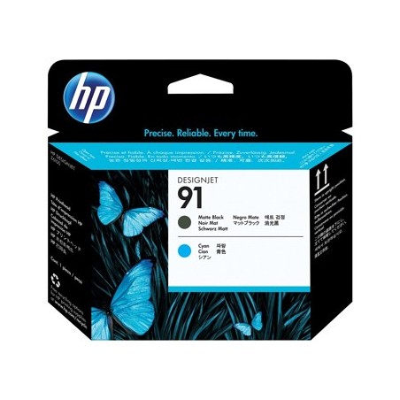 Cabeça Impressão HP 91 Preto Matte/Azul C9460A 775ml