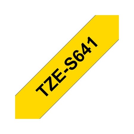 Fita Laminada SuperAdesiva 18mmx8mts Amarelo/Preto