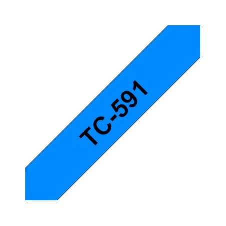 Fita Laminada 09mmx7,7mts Azul/Preto