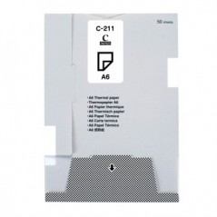 Papel termico A6 (C211S) 105 mmx148 mm 20x50 Folhas