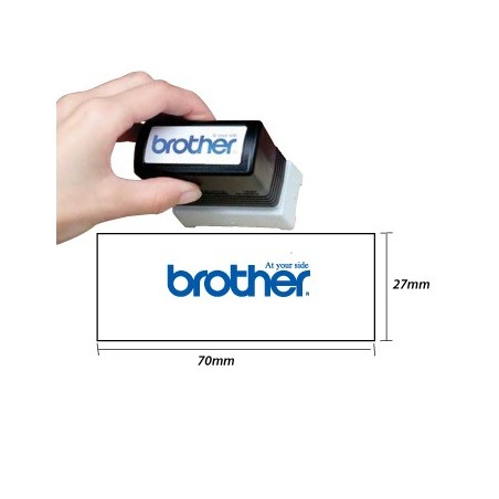 Carimbo 27x70mm Verde Brother PR2770G6 6un