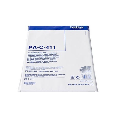 Papel Termico A4 p/ Brother PJ622/623/662/663 Pack 100un