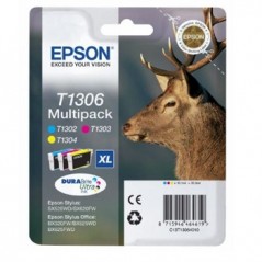 Pack Tinteiros Epson T1306 3 Cores C13T13064010 10,1ml