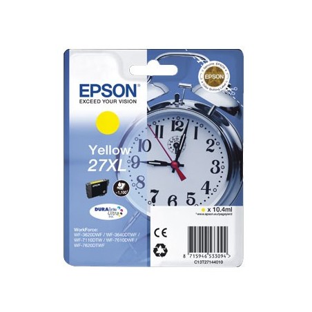 Tinteiro Epson 27XL Amarelo C13T27144010 10,4ml