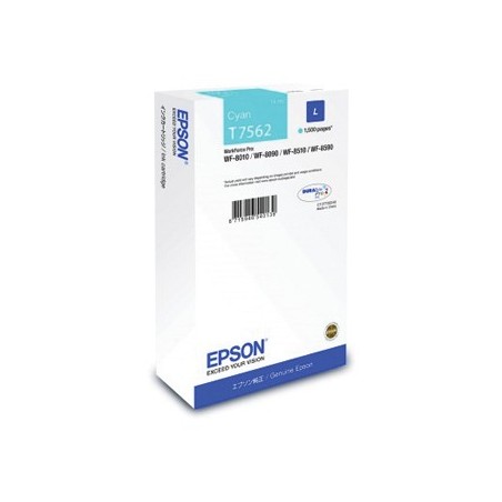 Tinteiro Epson T7562 Azul C13T756240 14ml 1500 Pág.