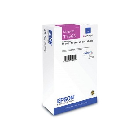 Tinteiro Epson T7563 Magenta C13T756340 14ml 1500 Pág.