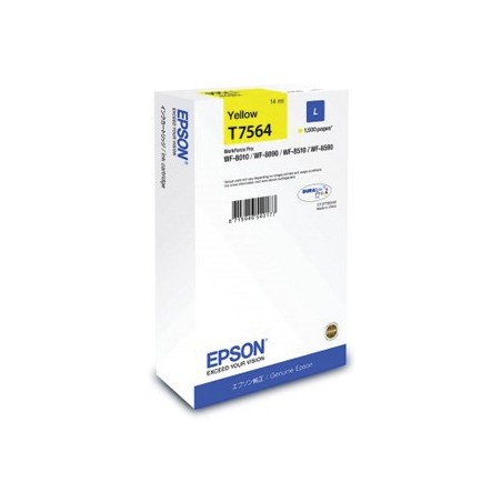 Tinteiro Epson T7564 Amarelo C13T756440 14ml 1500 Pág.