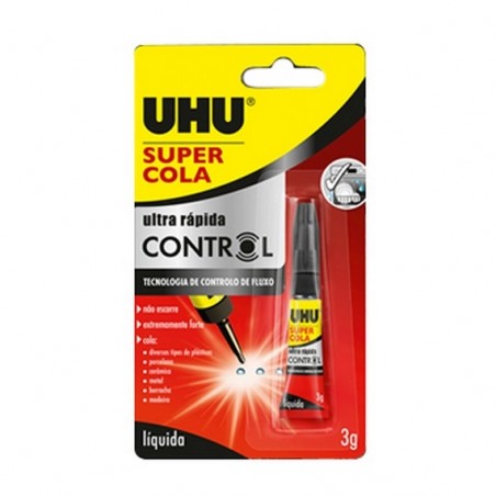 Cola Ultra Rapida Control UHU Super Cola 3gr - Blister 1un /