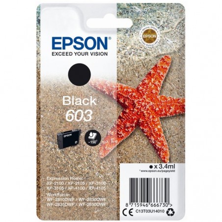 EPSON TINTEIRO 603 PRETO XP-28xx/3100/21xx/3105/41xx