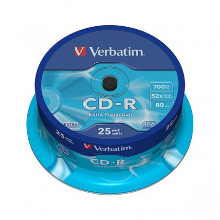 VERBATIM CD-R 52X 700MB 80MIN EXTRA PROT BOBINE (CAKE) PACK