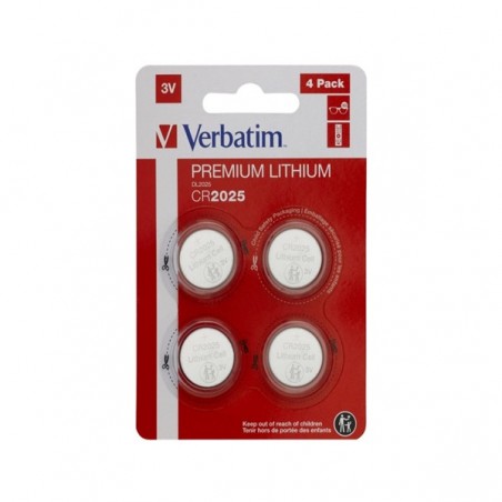 VERBATIM PILHAS CR2025 3V LITHIUM PACK 4