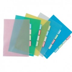 Bolsa Plastico em L A4 c/ 4 Separadores - Vermelho / Ar