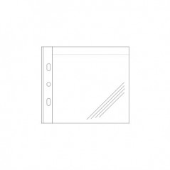 Bolsa para 1 CDs em PP c/Furacao Lateral Roma 393B Pack 50 /