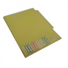 10un Bolsa Plastico em L A4 c/4 Separadores Amarelo / Arquiv