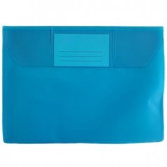 Envelope A5 Pvc Translucido com Visor - Azul Pk10 / Arquivo