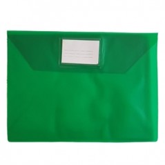 10un Envelope A4 Pvc Translucido com Visor - Verde / Arquivo