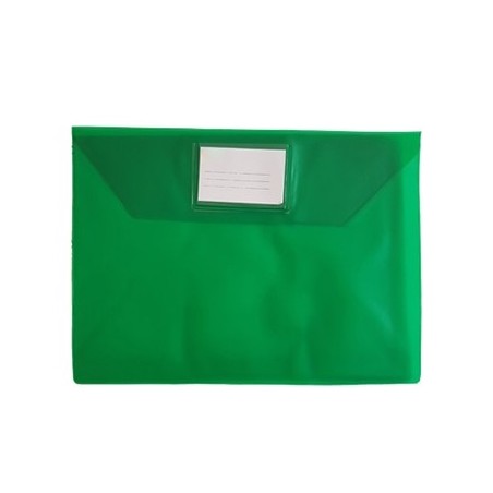 10un Envelope A4 Pvc Translucido com Visor - Verde / Arquivo