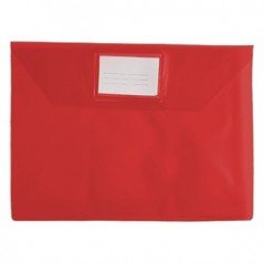 10un Envelope A4 Pvc Translucido com Visor - Vermelho / Arqu