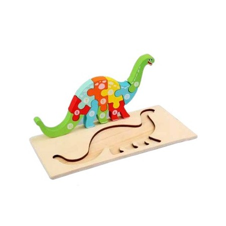 Puzzle Animais com Números Dinossauro Ambarscience