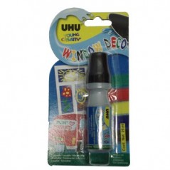 Tinta Young Creativ para Vidro em Preto 25ml / Escolar / Pin
