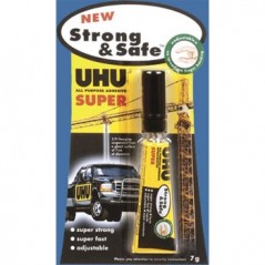 Cola Rapida UHU Strong & Safe 7gr - Blister 1un / Escritorio