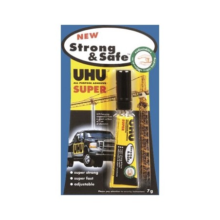 Cola Rapida UHU Strong & Safe 7gr - Blister 1un / Escritorio