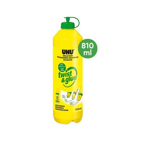 Cola Liquida UHU Twist & Glue Renature recarga 810ml