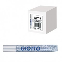 Marcadores Giotto Glitter Glue Prata 20x10,5ml / Escolar / A