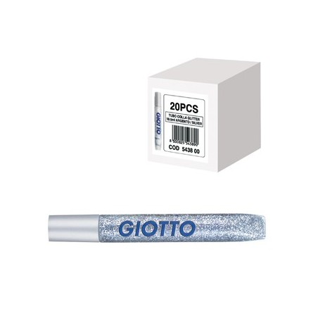 Marcadores Giotto Glitter Glue Prata 20x10,5ml / Escolar / A