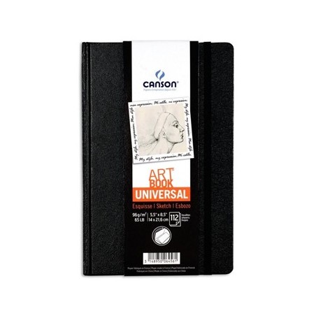 Caderno Canson Artbook Universal Fino A5 96gr 112Fls / Papei