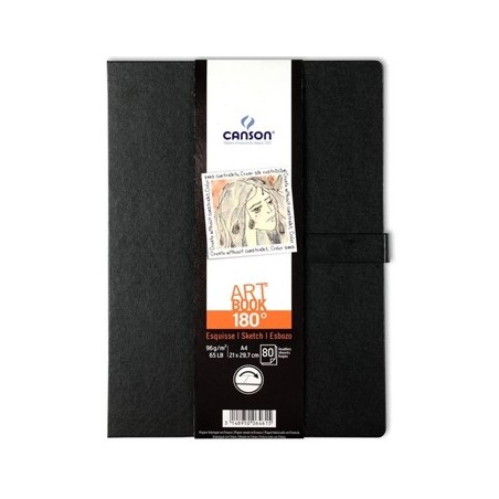 Caderno Canson Artbook 180º A5 96gr 80Fls / Papeis e Transfo