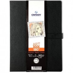 Caderno Canson Artbook 180º A4 96gr 80Fls / Papeis e Transfo