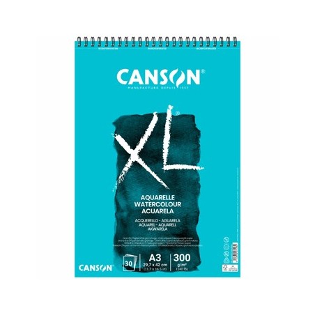 Bloco Espiralado Canson XL Aquarelle A3 300gr 30F / Escolar