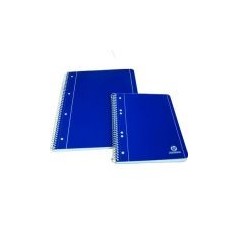 6un Caderno Espiral Classic A5 Quadriculado 80Folhas Azul