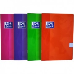 10un Caderno Agrafado Oxford Colours A5 Quadri 90gr 48Fls 4C