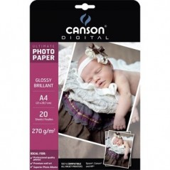 Papel Fotografico Canson Ultimate Satin 270g A4 p/InkJet 20F