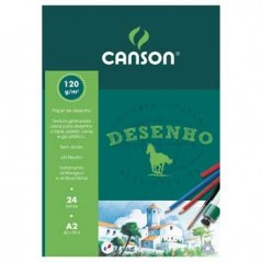 Bloco Desenho A2 Canson 120gr 24 Folhas / Escolar / Artes e