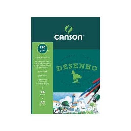 Bloco Desenho A2 Canson 120gr 24 Folhas / Escolar / Artes e
