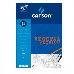 Papel Vegetal (Esquico) Canson A3 55gr 80 Folhas / Escolar /