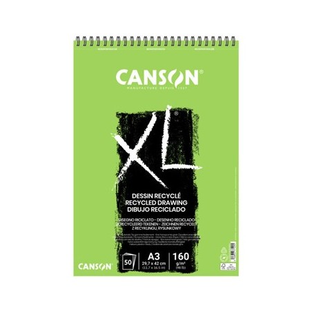 Bloco Espiralado Canson XL Recycle A3 160gr 50F / Escolar /